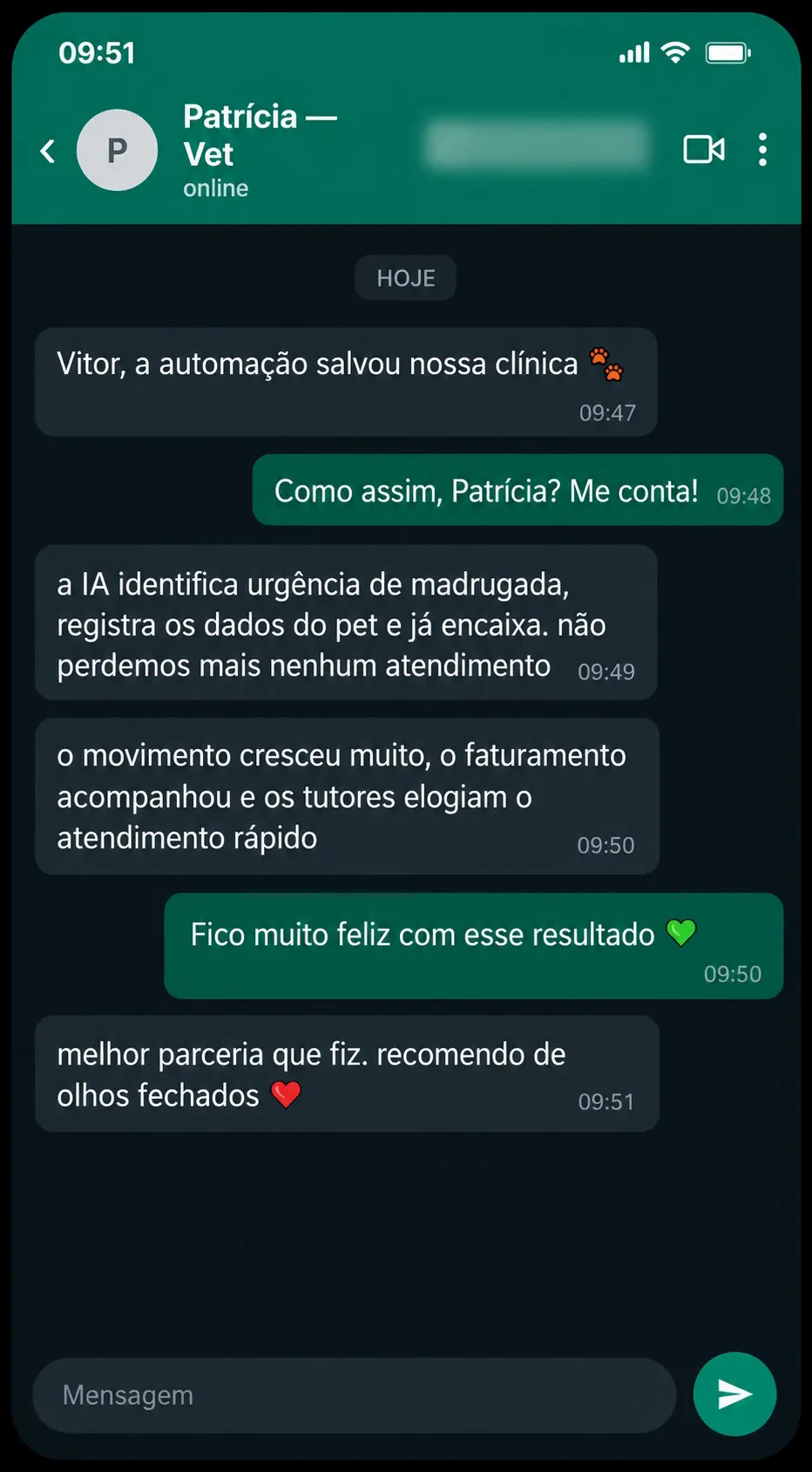 Depoimento de clínica veterinária sobre a automação da Vantex Latam